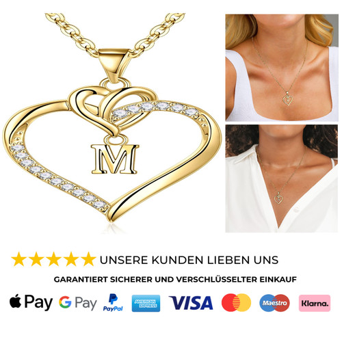 Herz kette damen 14k - herz,