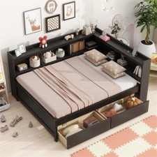 Full Size Daybed with L-Shaped