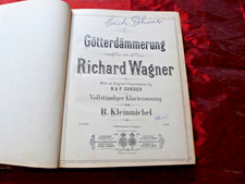 WAGNER Der Ring der Nibelungen GÖTTERDÄMMERUNG Klavierauszug (Kleinmichel)