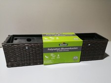 Blumenkasten Florenz, ca. 80 x 19 x 20 cm, Polyrattan, braun, 4.4 kg