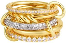 Zirkonia Stapelringe Gold für