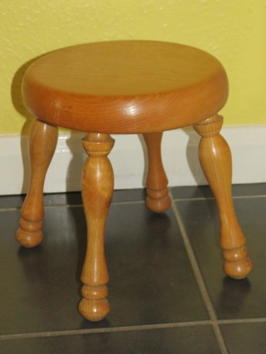 Vintage sitzhocker eiche - sitzhocker,