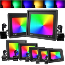 RGB LED Fluter Außen Strahler Flutlicht Scheinwerfer Gartenlampe Dimmbar 10-100W