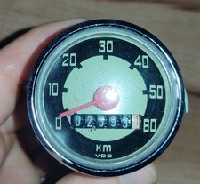 VDO Tacho rund Moped Mokick 60 km/h (Zündapp, Rixe, ...)