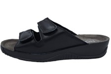 Rohde Leder Pantolette Schwarz