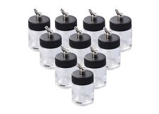 GLAS AIRBRUSH SAUGZUFUHR 1 OZ FLASCHEN & STECKANSCHLUSS - 10ER PACK