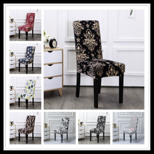 UK Universal Stretch einfarbig Esszimmerstuhl Bezüge Sitz Slipper Party Dekor
