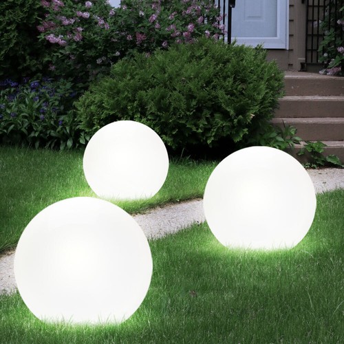 Led solar kugel lampen - 3x,