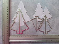 Stanzschablonen Set Weihnachten/Winter - Tannenbaum mit Schlitz - 3 versch - RAR
