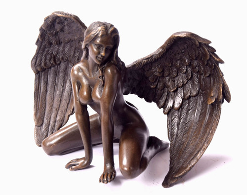 Bronzefigur weiblicher akt mit - bronzefigur,