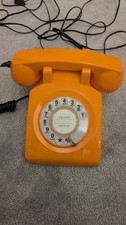 Retro-Telefon mit Wählscheibe Orange "Opis 60s cable"
