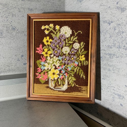 Stickbild blumen 22x27 - stickbild, ‘blumen’