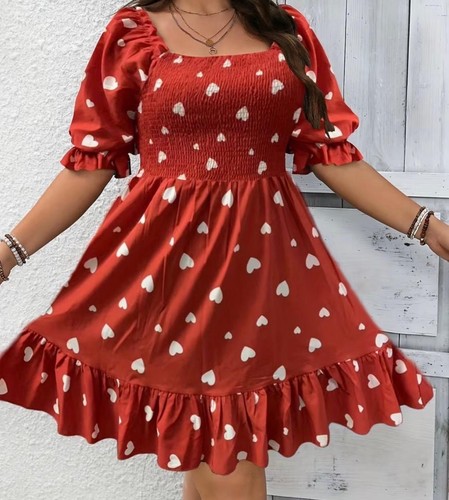 Damen kleid rot mit - kleid,