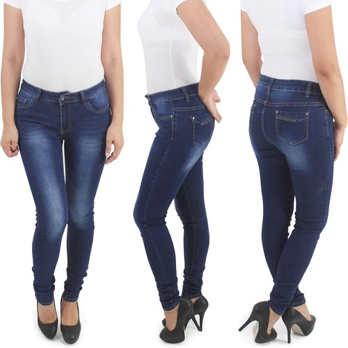 Damen high waist skinny - high,