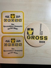 3 alte Bierdeckel Gross