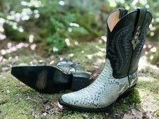 Cowboystiefel Westernstiefel COOLMEX - helles Python-Leder
