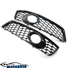 2X Schwarz Stoßstange Nebelscheinwerfer Wabengitter Gitter Für Audi A3 8P 09-13