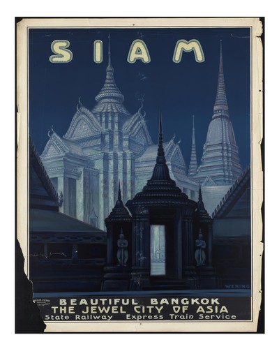 Siam reiseplakat wandkunst - siam,