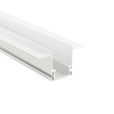 Profil, Combo Fassade Montageprofil mit Flügel, 3mm, 3m weiß, Aluminium, Länge: 