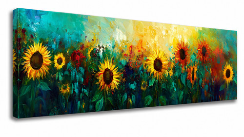 Sonnenblume leinwand wandbild - sonnenblume,