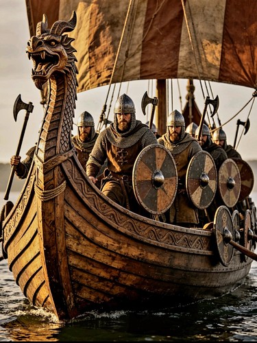 Wikinger langboot illustration - langboot,