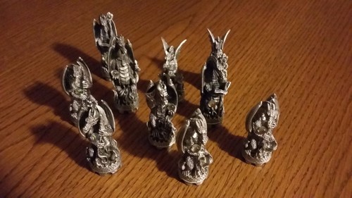10figuren drachen - 10(zinn)figuren,