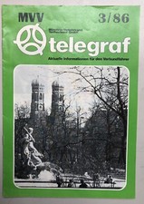 MVV Telegraf 3/1986 Sonderheft Münchner Verkehrsverbund GmbH München Nahverkehr
