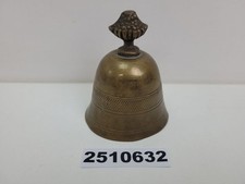 Tischglocke Handglocke Dekorationsglocke Messing Griff Punktreihe Antik #2510632