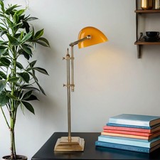 Bankerleuchte echt Messing