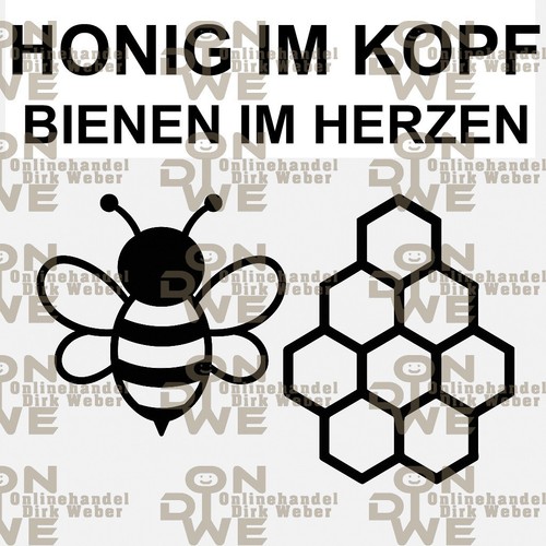 Aufkleber honig kopf - "honig, im