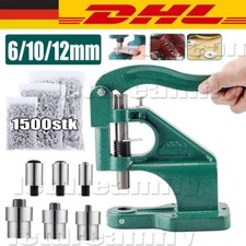 Ösenpresse Set Ösenzange 1500tlg Ösen 6mm/10mm/12mm Ösenwerkzeug Nietmaschine DE