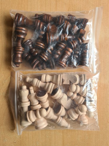Schachfiguren set holz - kl.,