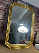 WANDSPIEGEL Italy RAHMEN SPIEGEL Gold Holz 74x50  Vergoldet   Für Antik Stil