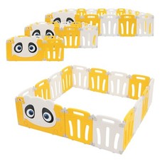 Laufgitter Baby Absperrgitter Panda Faltbar Krabbelgitter Laufstall Kunststoff