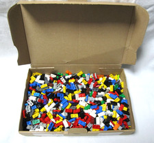 LEGO Steine 1x2 - 60er / 70er Jahre ?? - Konvolut über 0,4 kg. (incl. Karton) !!
