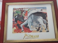 Pablo Picasso " der Stierkampf " gerahmt 37 x 31 cm