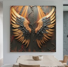 XXL LEINWAND BILDER BIS 140x140x5 ENGELSFLÜGEL WANDBILD MODERN KUNST ENGEL DEKO