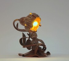 Original Jugendstil Leuchte "CHERUBIN DES FLEURES" Putto Engel Cherub 1910