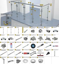 Neu Edelstahl U Glasgeländer