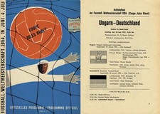 world Cup Fußball Weltmeisterschaft 1954 Programm Deutschand v Ungarn