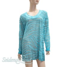 Tunika Bluse kurz türkis blau