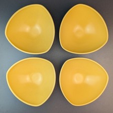 4 x Höganäs Keramik Trekant Triangle Dreieckig Müslischalen Made in Sweden Curry