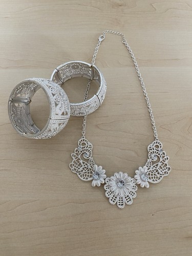 Schmuckset damen silber weiß - damen,