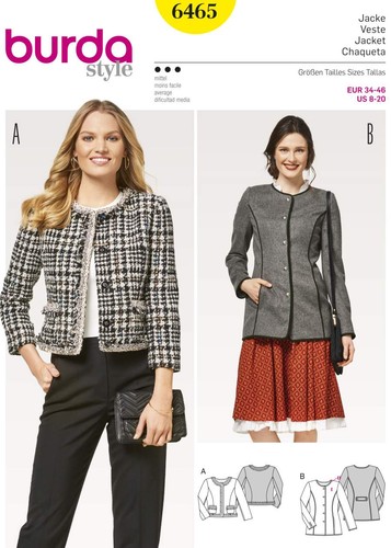 Schnittmuster burda 6465 - burda,