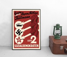 Poster SPD Eiserne Front Gegen