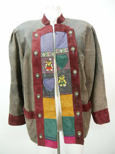 Offener leder janker mit - offener,