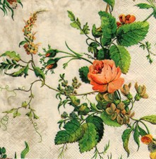 3 Servietten ~ Kunst, Blumen, Rosen, Victoria & Albert Museum ~ 33x33
