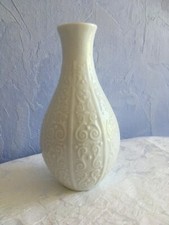 Blumenvase / Vase, weiß glänzend, Muster, Marke 512
