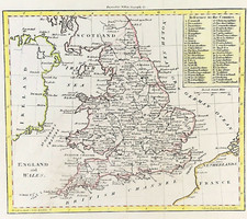 Karte von England & Wales 1801