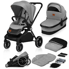 LIONELO® Kinderwagen 2 in 1 Kombikinderwagen  Buggy + Babywanne 🔸Grau